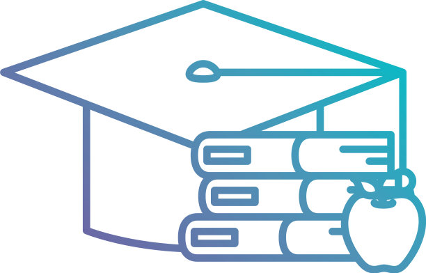 学校的书堆着毕业帽和苹果图片下载