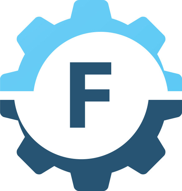 齿轮解决方案Logo首字母F图片下载