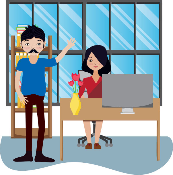 办公室里的同事漫画图片下载