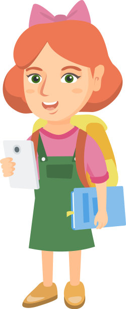 拿着手机和课本的小女生图片下载