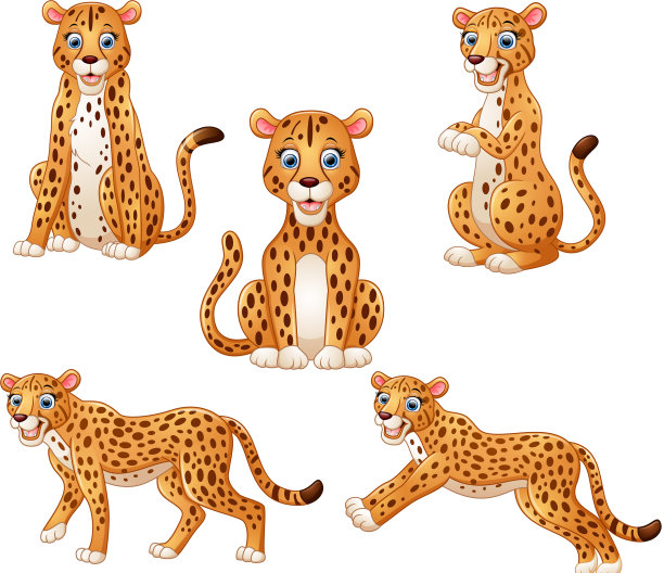 豹子卡通系列图片下载