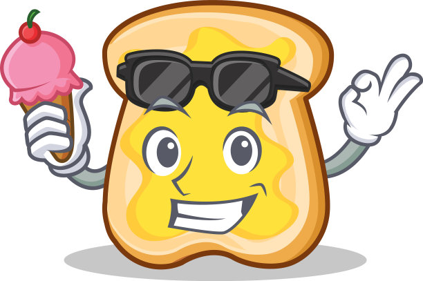 用冰淇淋切片面包做成卡通人物图片下载