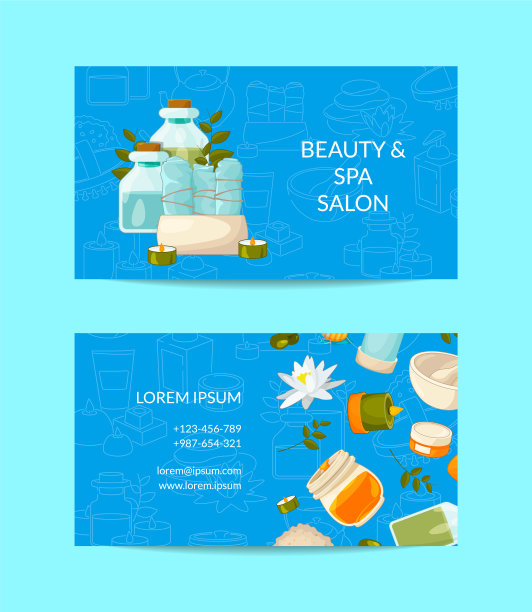 美容和水疗的名片模板图片下载