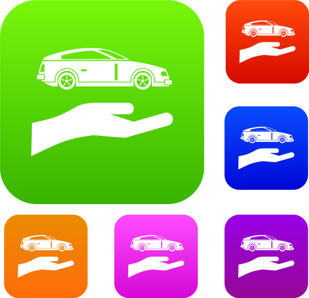 手和汽车套装收集图片下载