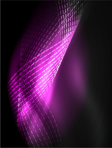 霓虹飘逸，条纹平滑，波浪带图片下载