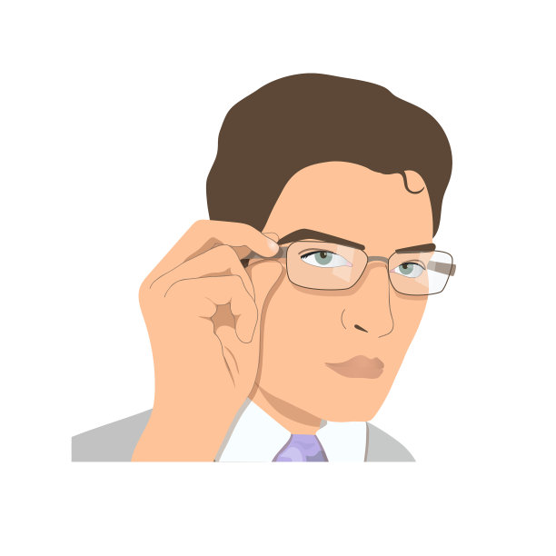 一张漂亮的戴着眼镜的年轻人的脸图片下载