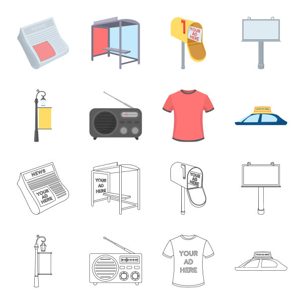 有标志的灯柱t恤上有图片下载