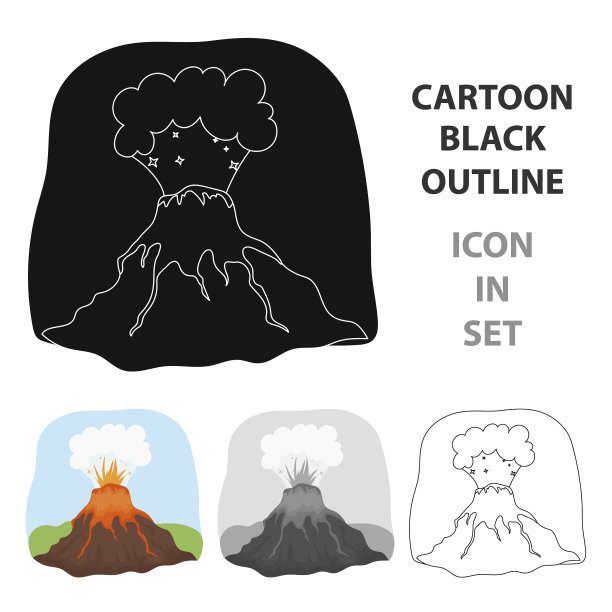 火焰陨石图标在卡通风格孤立上图片下载