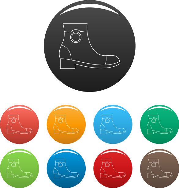 女鞋图标颜色集图片下载