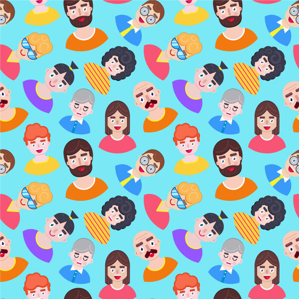 不同男孩的模式图片下载