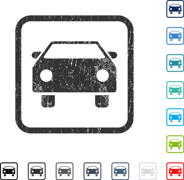 汽车图标橡胶水印图片下载