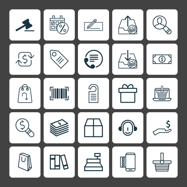 商务图标集合的传出图片下载