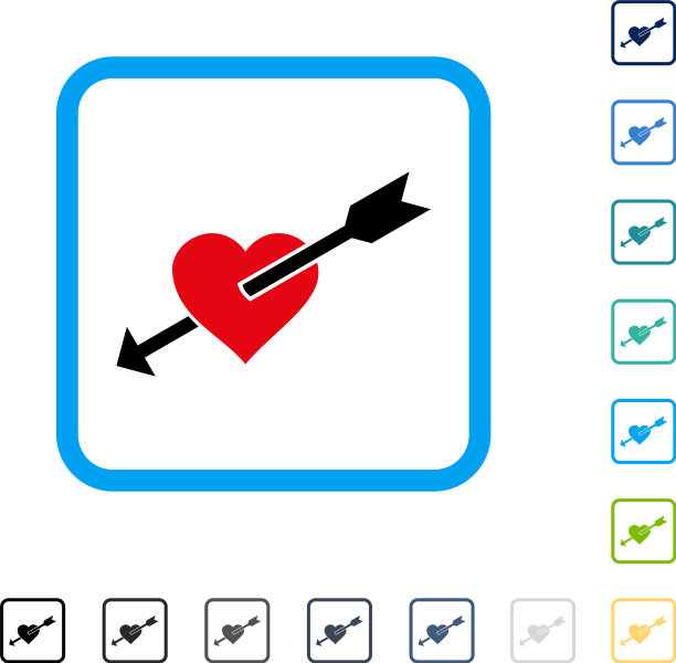 心形箭头框图标图片下载