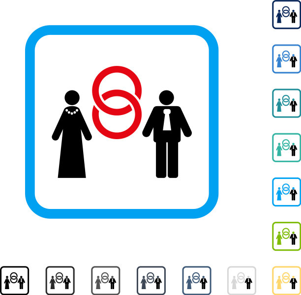 结婚人士相框图标图片下载