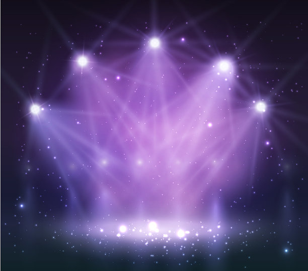 舞台上的灯光和烟雾图片下载