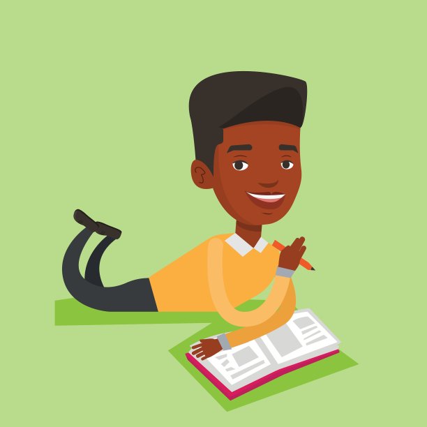 学生躺在地板上看书图片下载