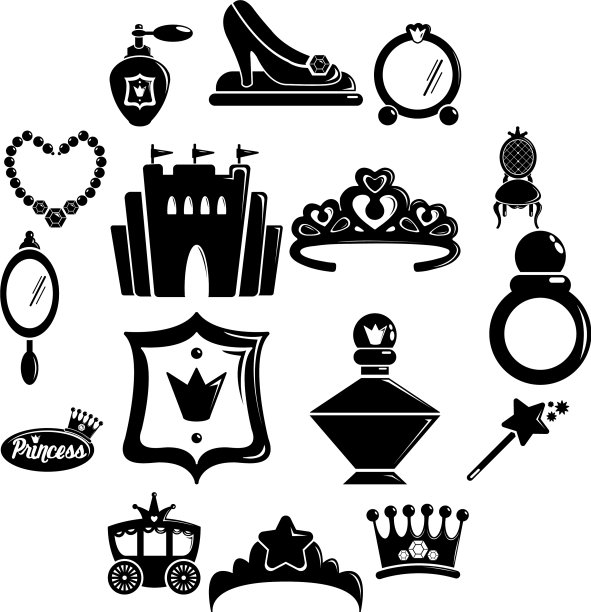 公主娃娃图标设置简单的风格图片下载