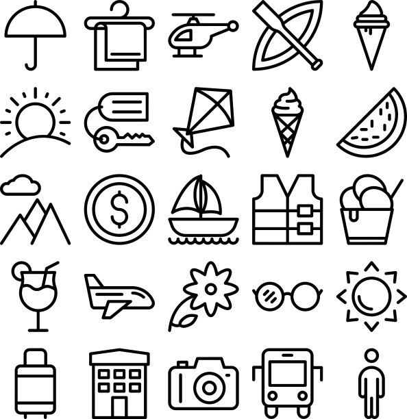 夏季和旅行的标志图片下载