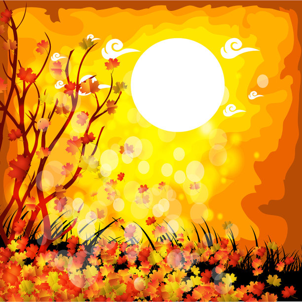 自然背景与树叶和月光图片下载