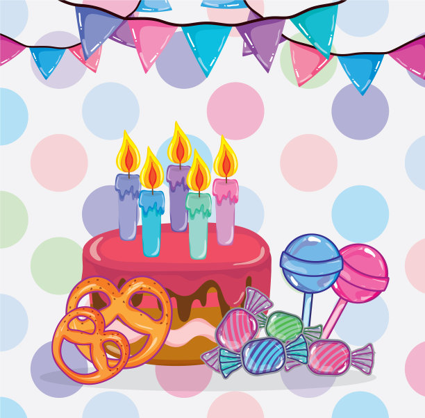 生日糖果的漫画图片下载