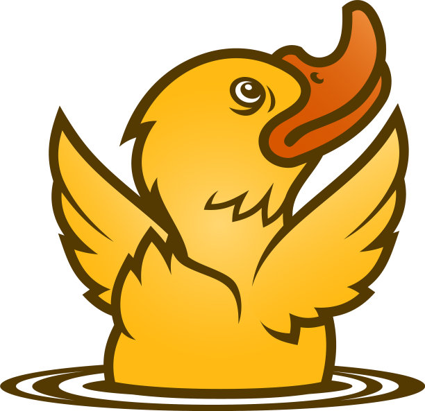 小黄鸭从水里出来了图片下载