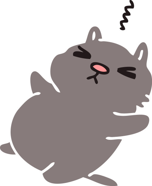 古怪的手绘卡通猫图片下载