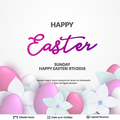 复活节背景模板图片下载