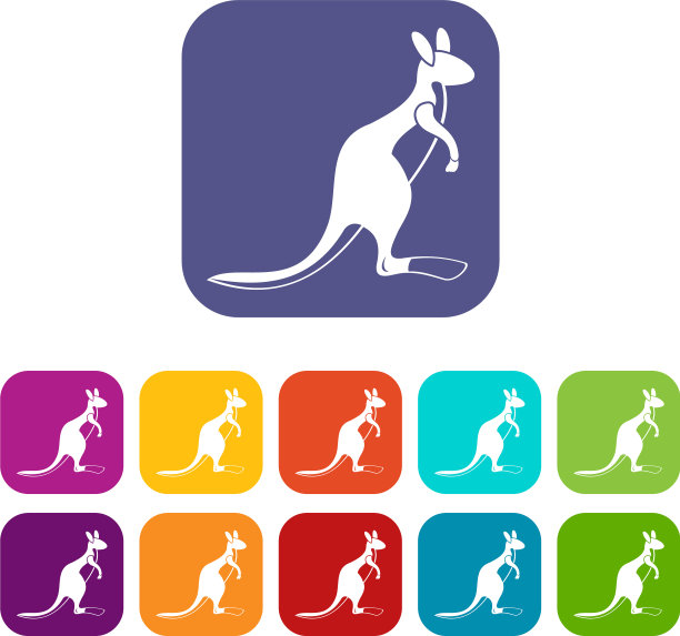 袋鼠图标固定图片下载