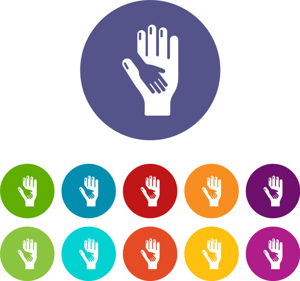 关怀的手图标设置颜色图片下载