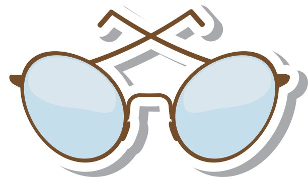 眼镜现代风格孤立图标图片下载