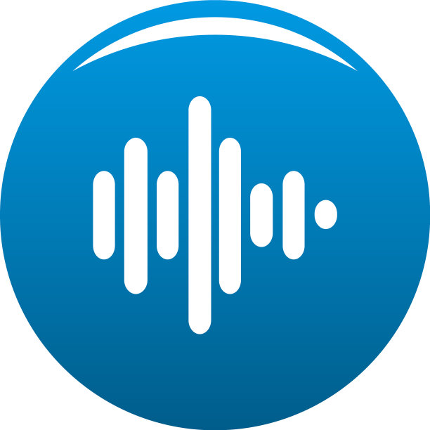 声波图标蓝色图片下载