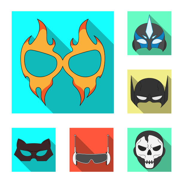 英雄和蒙版图标图片下载