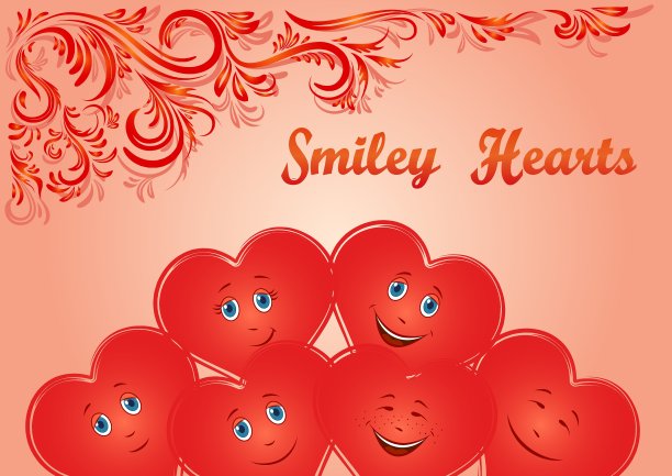 情人节心形面孔图片下载