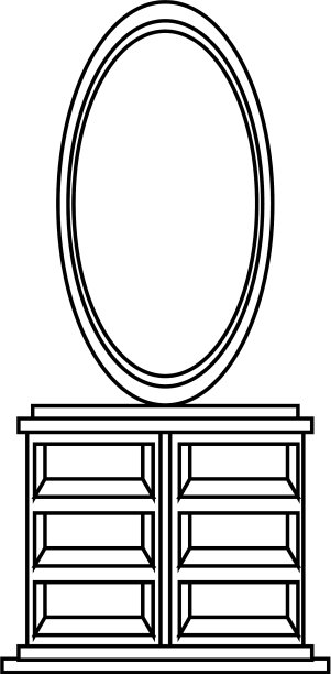 梳妆台与镜子图标图片下载