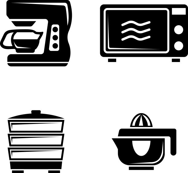 厨房用品相关简约图标图片下载