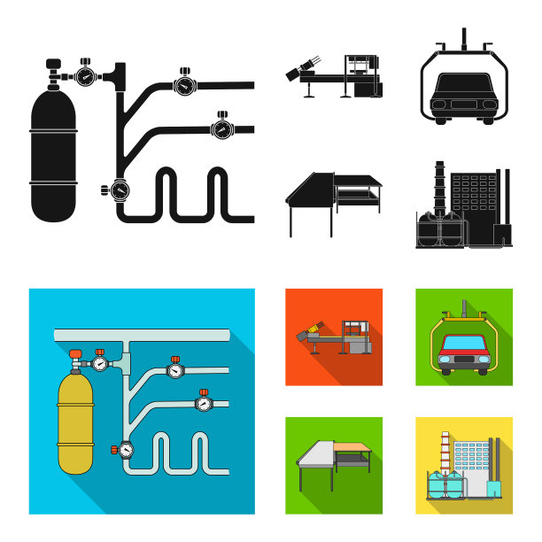 汽车行业和其他网页图标的黑色图片下载