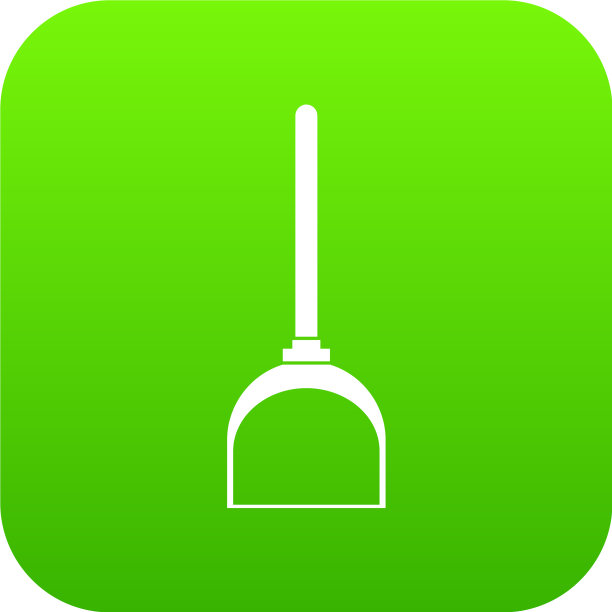 勺子清洁图标数字绿色图片下载