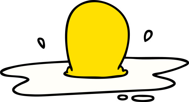 古怪的手绘卡通煎蛋图片下载