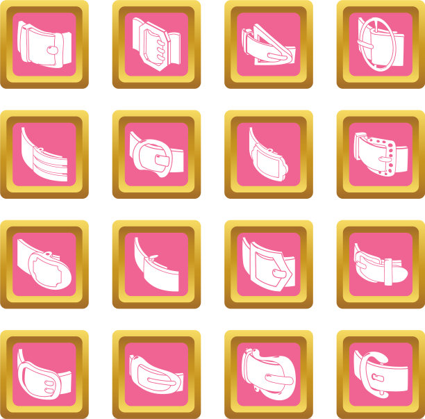 皮带扣图标设置粉色方块图片下载