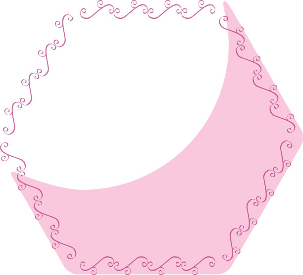 优雅的维多利亚六角形框架图片下载