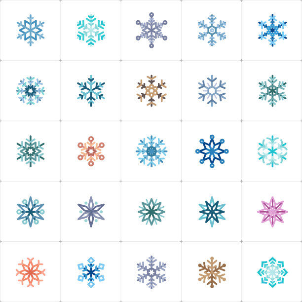 迷你图标集-雪花图标图片下载