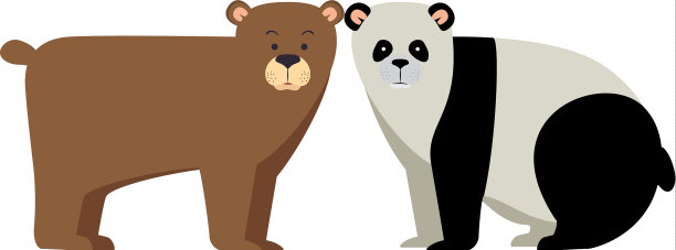 野生熊，熊猫和灰熊图片下载