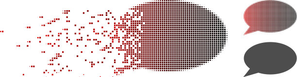 分散像素半色调信息云图标图片下载