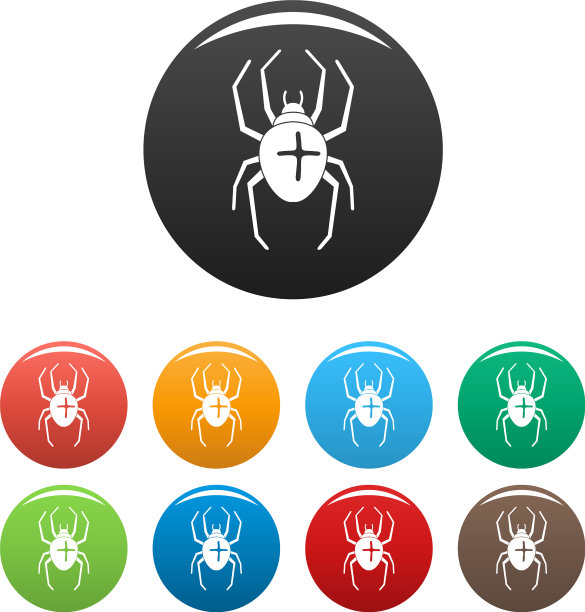 十字蜘蛛图标设置颜色图片下载