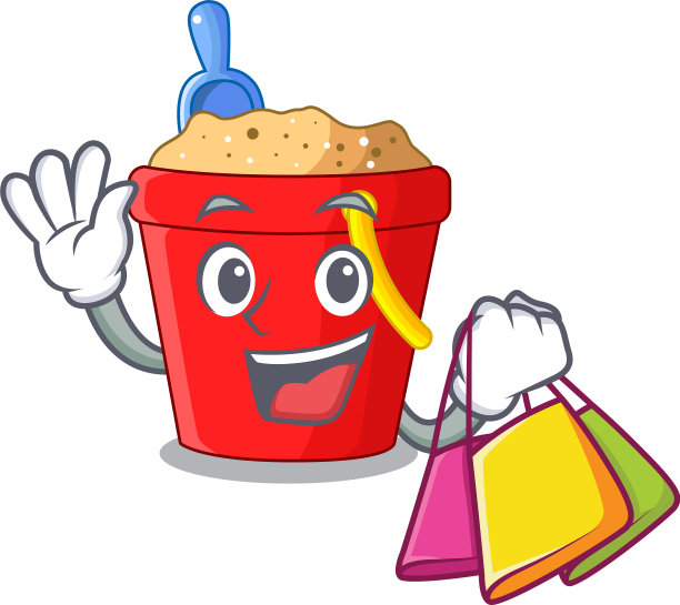 购物沙滩桶造型有趣的性格图片下载