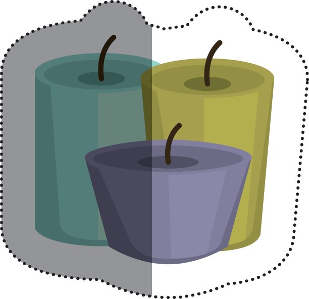 孤立的蜡烛设计图片下载