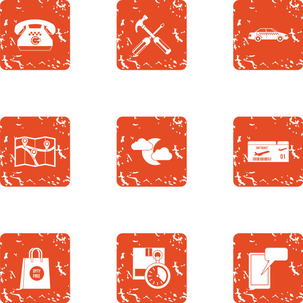 节日偶像设置垃圾摇滚风格图片下载