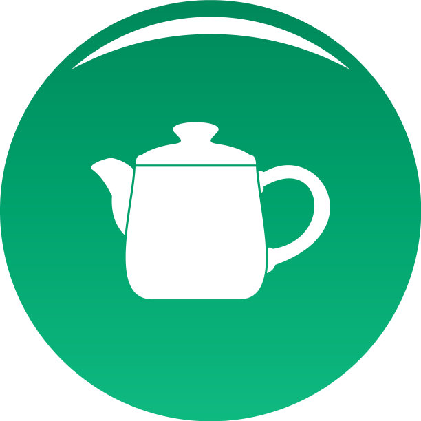 陶瓷水壶图标绿色图片下载