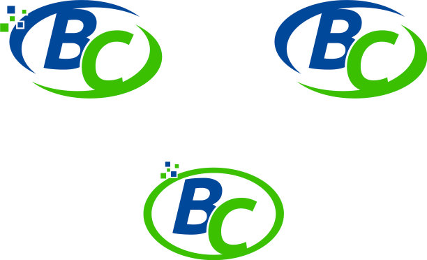字母BC标志设计模板图片下载