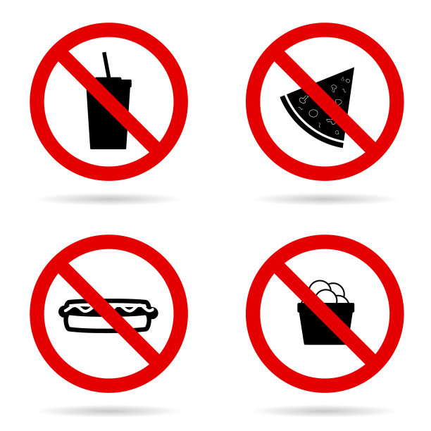 没有快餐标志设置图片下载